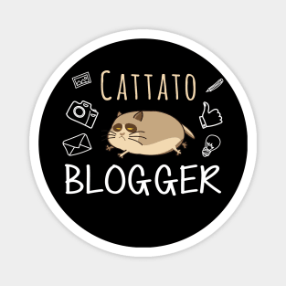 Cat and Blogger - Cattato Blogger Magnet